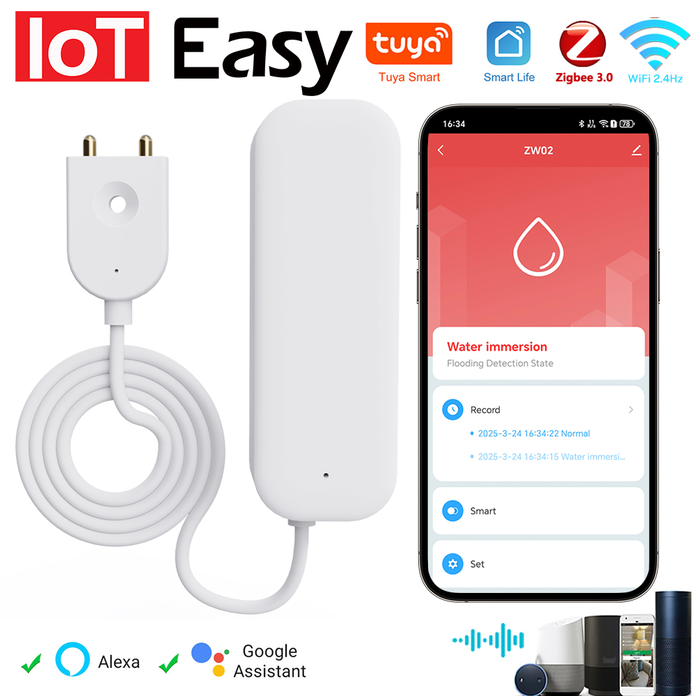 Tuya WiFi ZigBee Water Sensor  - Home Security Home Assistant 评论和价格
