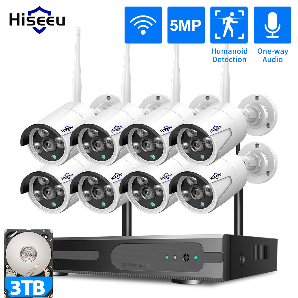 Hiseeu 3/5/8MP WiFi CCTV Camer - Home Security Cameras Wireless 评论和价格