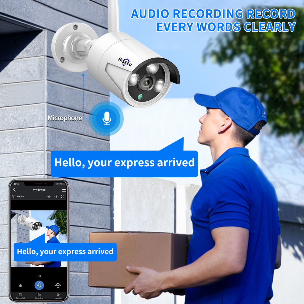 Hiseeu 3/5/8MP WiFi CCTV Camer - Home Security Cameras Wireless 评论和价格