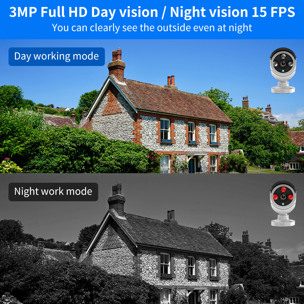 Hiseeu 3/5/8MP WiFi CCTV Camer - Home Security Cameras Wireless 评论和价格