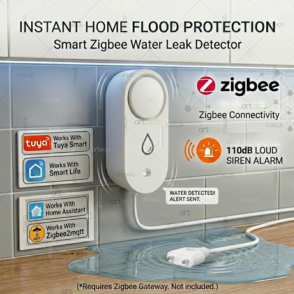 Zigbee Water Leak Detector Sma - Home Security Technology 评论和价格