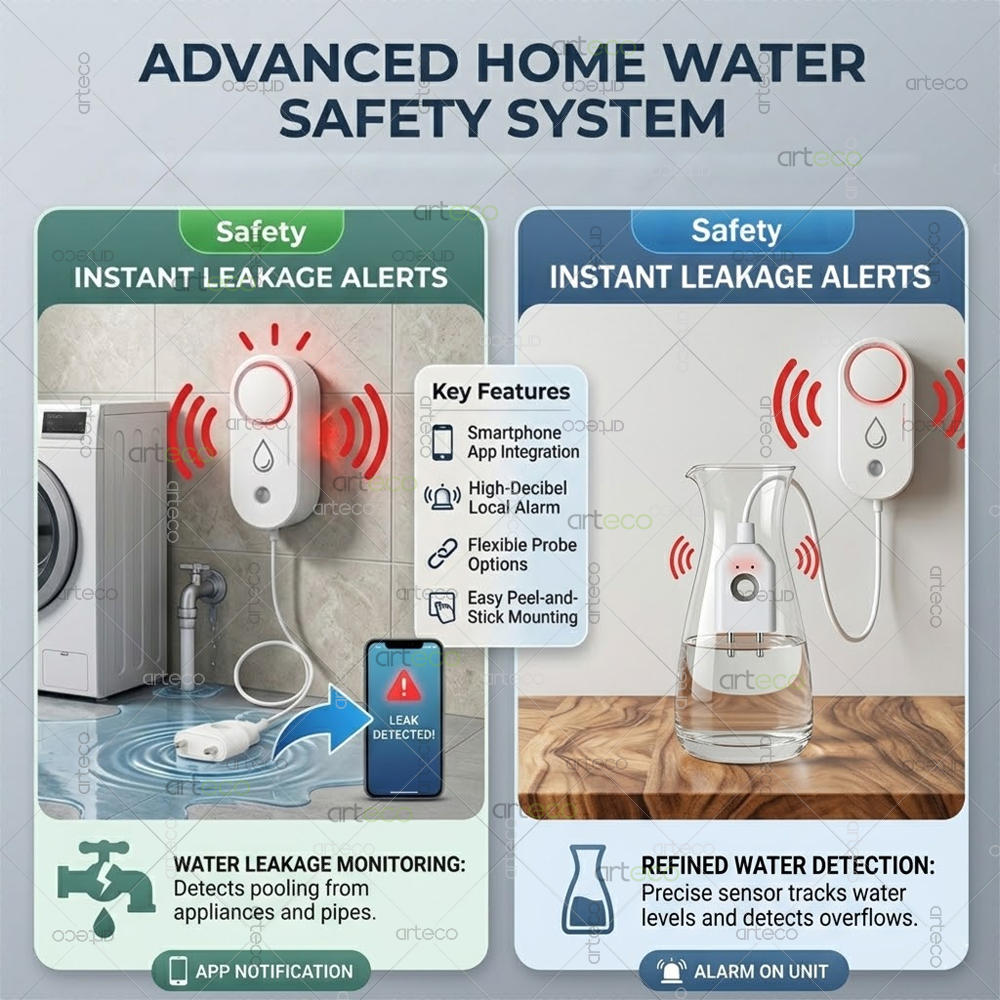 Zigbee Water Leak Detector Sma - Home Security Technology 评论和价格