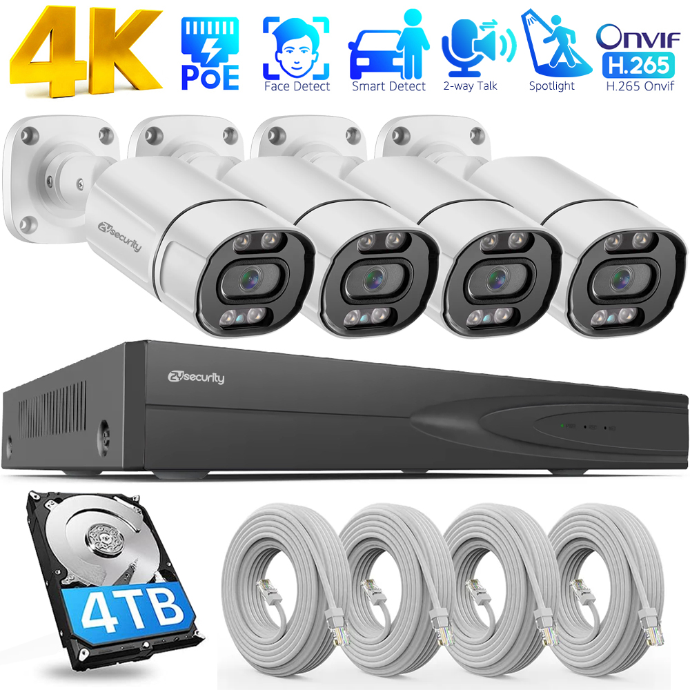 4K PoE Security Camera System  - Ip Camera Outdoor 4K 评论和价格