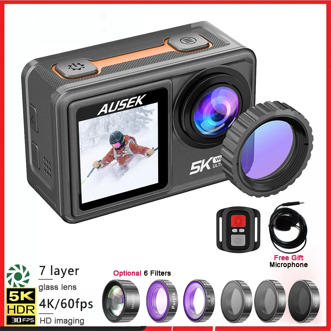Action Camera Removable Filter - Ip Camera Outdoor 4K 评论和价格