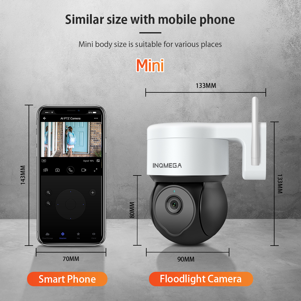 INQMEGA 5MP Tuya Outdoor PTZ C - Home Yard Security 评论和价格