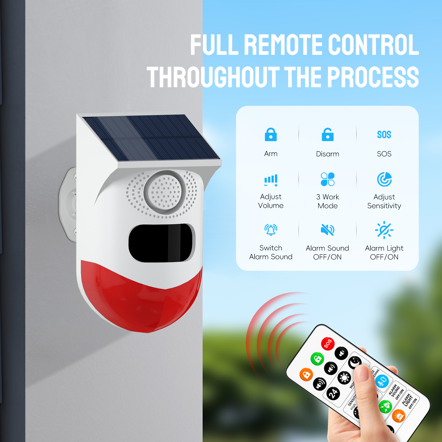 Wireless Solar Powered Motion  - Home Security Equipment 评论和价格