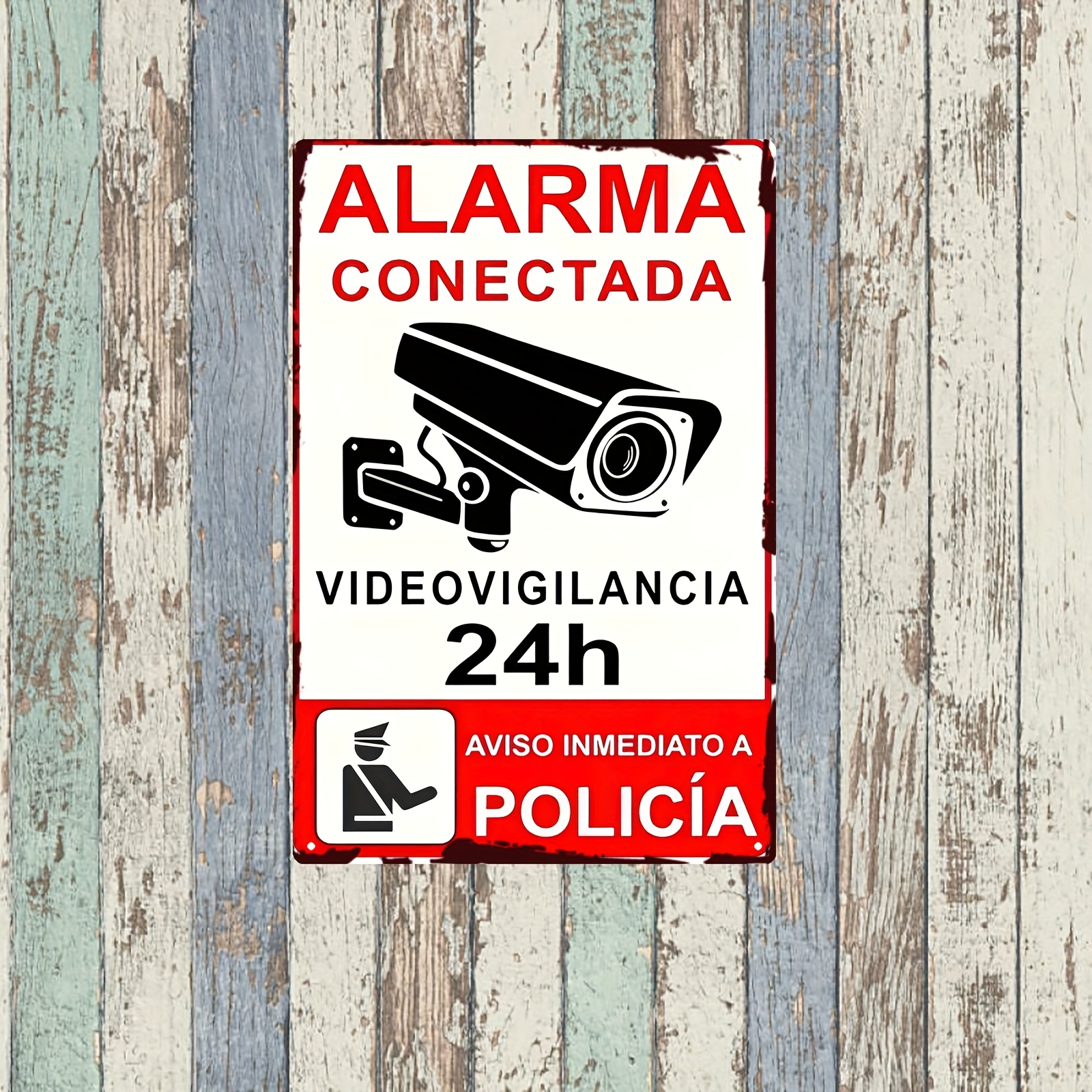 Security Camera Metal Tin Sign - Home Security Police 评论和价格