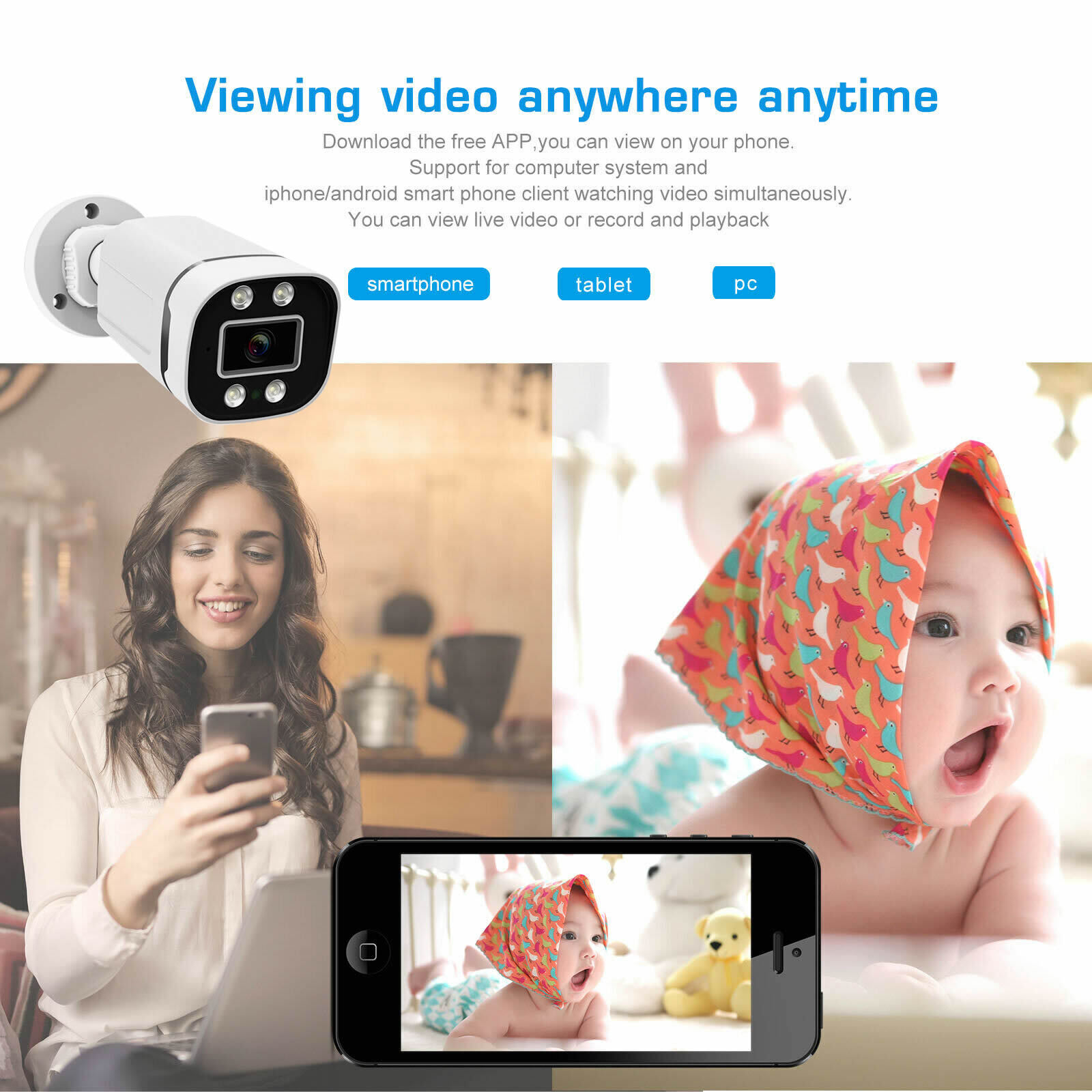 4CH 8CH AHD 2MP 5MP AHD Outdoo - Home Security And Cctv 评论和价格