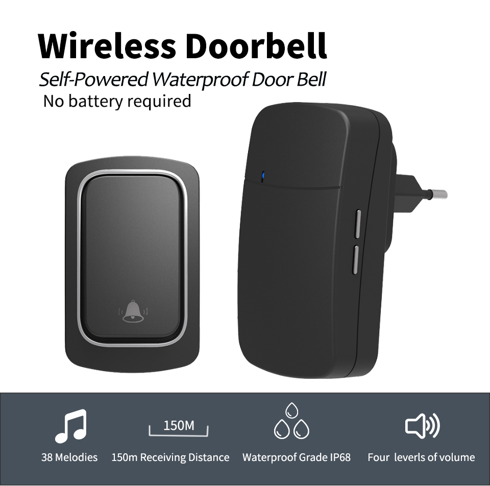 Wireless Doorbell Welcome Chim - Home Security Ring System 评论和价格